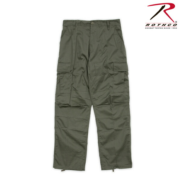 【ROTHCO】 ロスコ リラックスフィット・ジッパーフライB.D.U.パンツ ミリタリーパンツ タクティカル フラッシュポケット カーゴパンツ ボタンダウンバックポケット アメカジ 渋谷バックドロップ backdrop