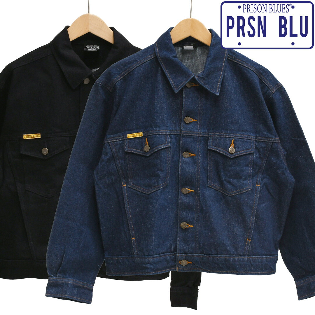 プリズンブルース ウエスタン上衣 (インディゴ) (黒いこと) 洗いもの産業/ PRISON BLUES Western Jacket 渋谷 うしろ側落っこちる the backdrop 渋谷 アメカジ メンズ  ウエスタン上衣 ジーンズ 気が大きい大きさ 亜米利加製 細工物上衣 洗いもの産業