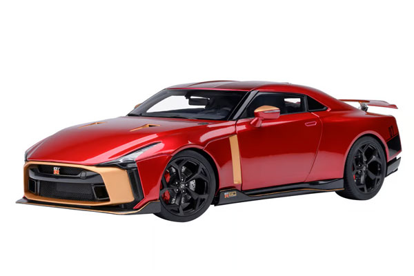 オートアート 1/18 日産 GT-R50 by ITALDESIGN （メタリック・レッド／ゴールド）(77514) 通販 送料無料 モデルカー ミニカー 完成品 模型 プレゼント ギフト