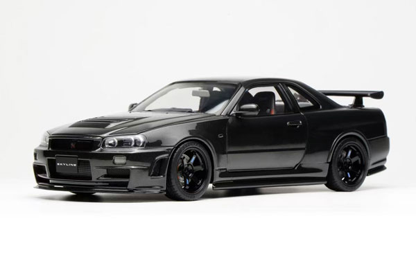 MOTORHELIX 1/18 Nissan Skyline GT-R R34 CUSTOMIZED VERSION Carbon Fiber (M83413)【予約：2026年8月以降】 通販 プレゼント ギフト モデルカー ミニカー 模型｜F1と戦闘機の店BACKFIRE