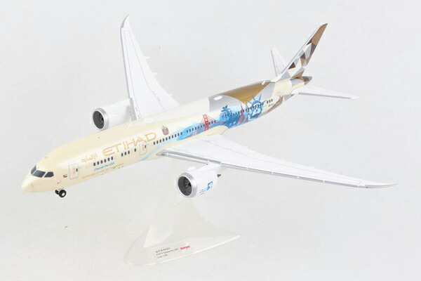 ヘルパウィングス 1/200 787-9 エティハド航空 特別塗装 "Choose the USA" A6-BLE (HE571340) 通販 プレゼント ギフト 飛行機 航空機 プラスチックモデル 模型｜F1と戦闘機の店BACKFIRE