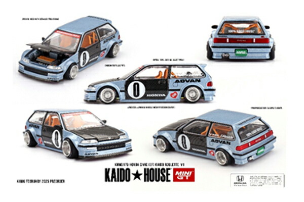 1/64 KAIDO シビック 2種セット mini gt (Y121) 1/64 KAIDO シビック 2種セット mini gt (Y121) - メルカリ