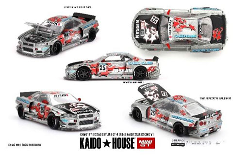 楽天市場】MINI-GT 1/64 Nissan スカイライン GT-R R34 TAMIYA x KAIDO