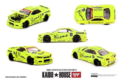 楽天市場】MINI-GT 1/64 Nissan スカイライン GT-R R34 TAMIYA × KAIDO
