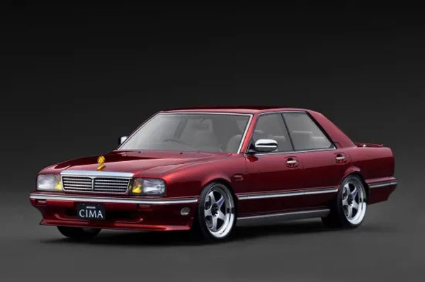 ignition_model 1/18 NISSAN GLORIA CIMA (Y31) Wine Red (IG3905)【予約：2026年7月以降】通販 プレゼント ギフト モデルカー ミニカー 完成品 模型