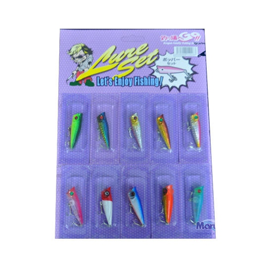 楽天市場】ルアー フィッシング ハードルアー ポッパー タイプ 6個