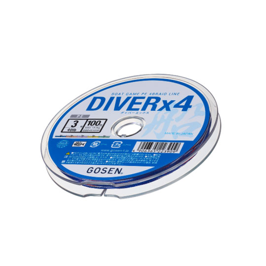 ゴーセン ダイバーX4 100m 12連結 GOSEN DIVER X4 |Lure&Boats Back Lash