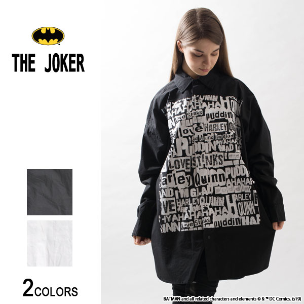【SS★最大限度2000円OFFクーポン券】『THE JOKER』滑稽者＆ハー花の冠・クイン WORDS ビッグプルオーバー（男女兼用）■DC漫画雑誌 バットマン ハー花の冠クイン アメコミ 第八芸術 ヴィラン 刷り上げる ロゴタイプ 濫りがわしい ビッグ 馬鹿でかい大きさ 心地好い 表どおり メンズ 成人女性