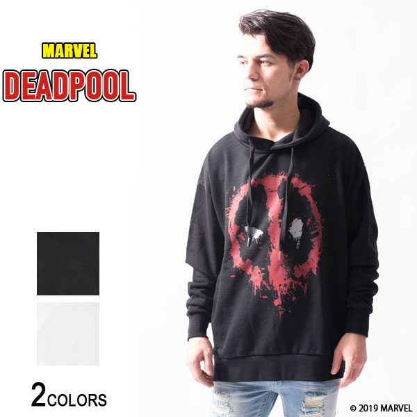 楽天市場 楽天ランキング入賞商品 Marvel デッドプール フェイスデザイン サイドジップ ビッグパーカー 男女兼用 アメコミ マーベル ヒーロー グッズ 映画 X Men アベンジャーズ 長袖 トップス ルーズ ビッグ 大きいサイズ ストリート メンズ レディース ユニ