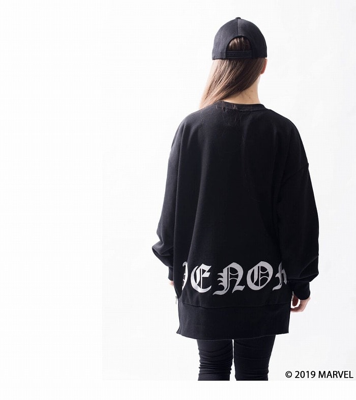 楽天市場 楽天ランキング入賞商品 Marvel ヴェノム コミック フロントカバー サイドジップ ビッグトレーナー 男女兼用 アメコミ マーベル スパイダーマン ヴィラン ヒーロー 映画 アベンジャーズ 長袖 トップス ルーズ 大きいサイズ メンズ レディース ユニ