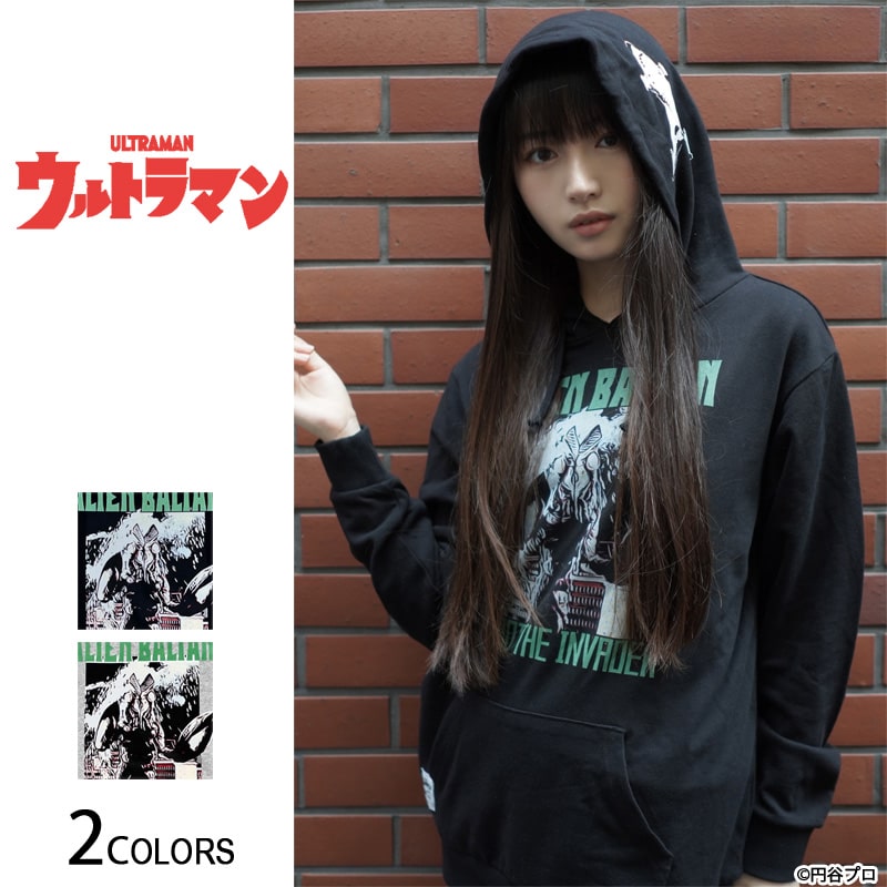 【マラソン期間★最大2000円OFFクーポン】『ウルトラマン』怪獣プルパーカー バルタン星人（男女兼用）■ULTRAMAN トップス　長袖 パーカー　プリント ストリート キャラクター グッズ メンズ レディース ユニセックス 特撮