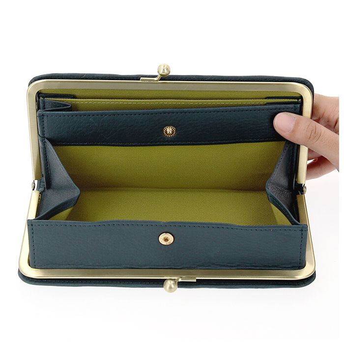 財布 レディース 長財布 ブランド 好評 レディース財布 がま口 Un Signet アンシグネ 財布 ケース プレゼントバッグ 小物 ブランド雑貨 本革 レザー 牛革 カウレザー 日本製 大人 かわいい ドット 水玉 おしゃれ シンプル カジュアル ナチュラル 財布 レディース 長