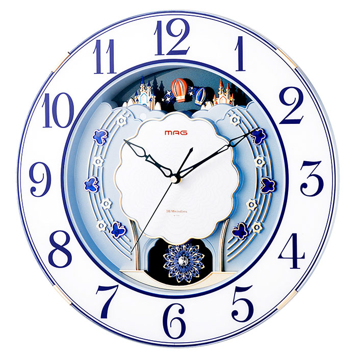 楽天市場 掛け時計 電波時計 好評 掛時計 おしゃれ かけ時計 ブランド Mag 壁掛け かわいい 見やすい 大型 時報 ギフト 記念品 アナログ マグ ルネッタ Backyard Family バッグタウン