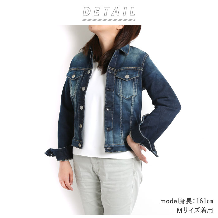 楽天市場 ジージャン レディース 好評 Big John ブランド ビッグジョン デニムジャケット Gジャン S M L サイズ インディゴブルー 春 アウター 細身 コンプリートフリー カジュアル ジャケット おしゃれ Backyard Family バッグタウン