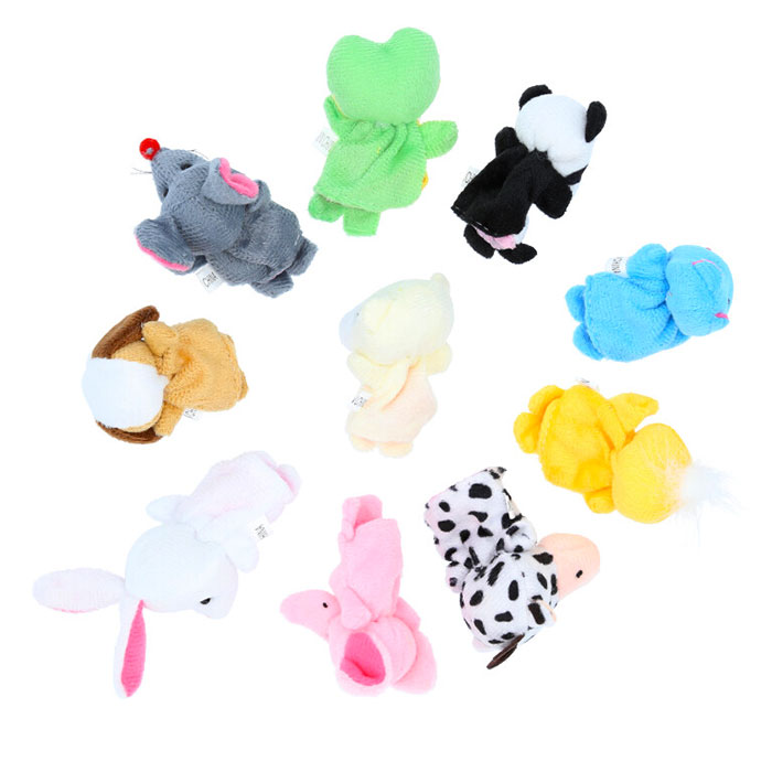 市場 指人形 手遊び かわいい 10匹セット 指遊び 好評 セット てあそび 指あそび 動物 可愛い どうぶつ フィンガーパペット アニマル 手あそび 10個セット