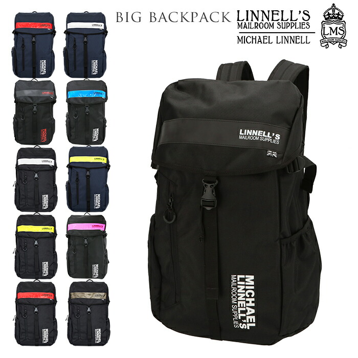 新しい到着 リュック メンズ 大容量 好評 Big Backpack ビッグバックパック ブランド Michael Linnell マイケルリンネル 30l 大学生 社会人 リュックサック レディース 男女兼用 黒 ブラック 通学 通勤 シンプル ロゴ おしゃれ かわいい リフレクター 反射 ノートpc