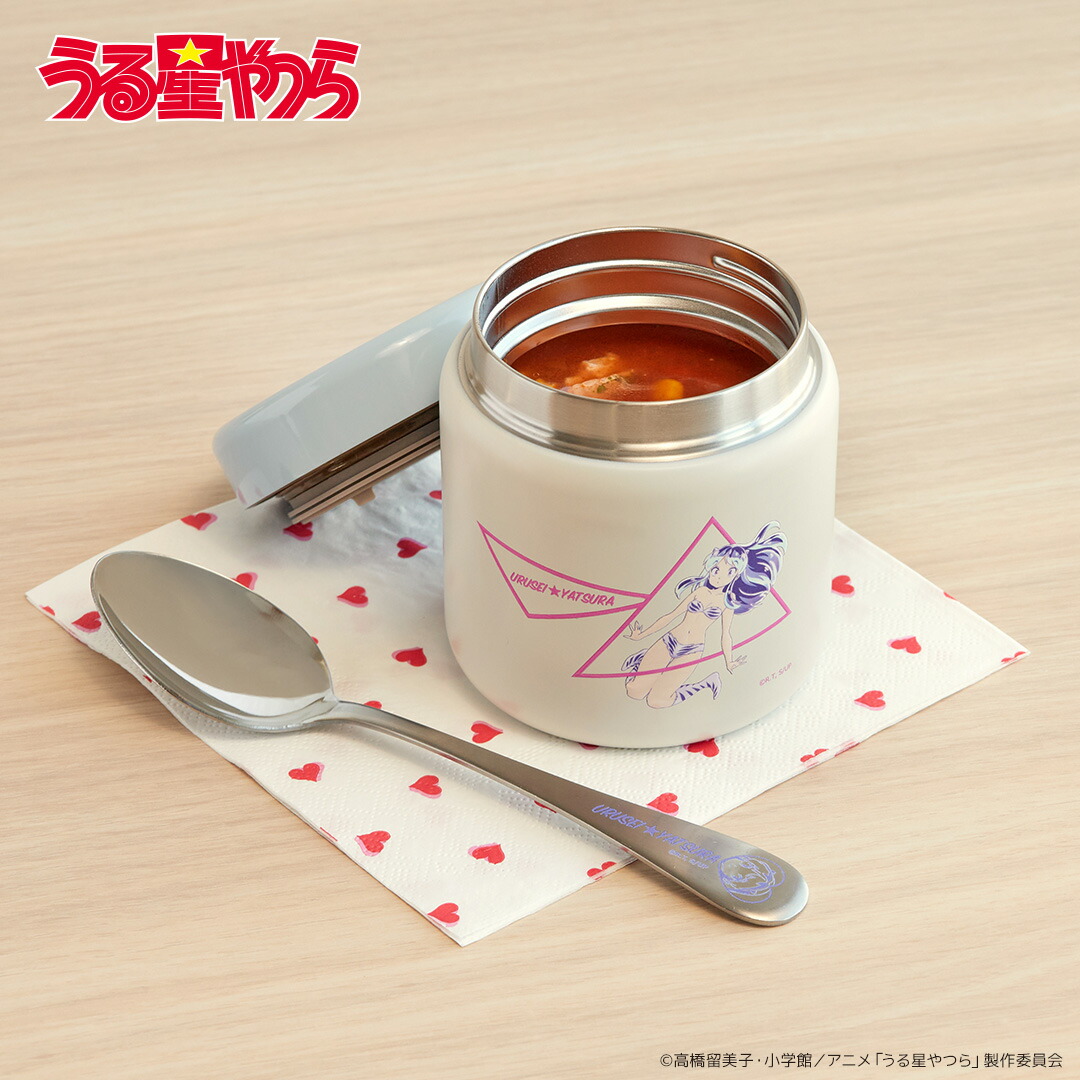 うる星やつら グッズ 好評 スープポット うるせいやつら スープジャー 300ml 保温ランチジャー 弁当箱 フードポット ステンレスポット 保温 保冷 キャラクター アニメ 高橋留美子 かわいい おしゃれ 可愛い オシャレ お弁当 食器 キッチン用品画像