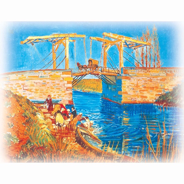 名画額縁 フレームセット ゴッホ「アルルのはね橋」 477×571×59mm