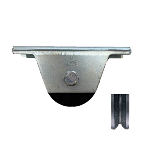鉄重量戸車 V型 枠付 90mm JHM-0905 [2個入] DIY・工具