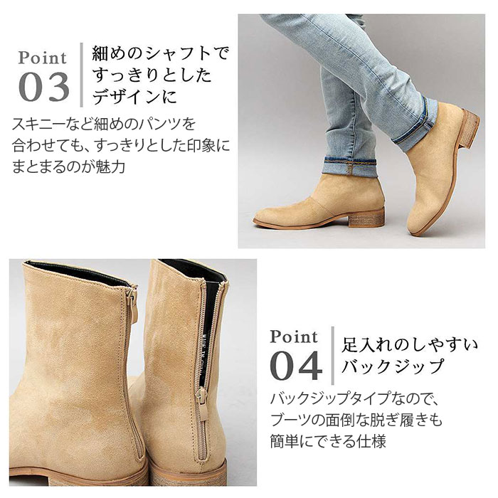 楽天市場 ブーツ メンズ 通販 靴 ハイカット ショートブーツ ヒールブーツ バックジップ 男性 冬靴 メンズブーツ Sサイズ 25cm 25 5cm Mサイズ 26cm 26 5cm Lサイズ 27cm 27 5cm シンプル 黒 靴 ブラック キャメル 茶 おしゃれ ブランド グラベラ Backyard Family ママ