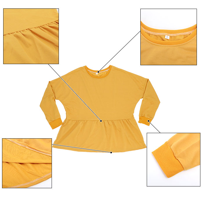 楽天市場 トレーナー レディース おしゃれ 通販 大きいサイズ スウェット カットソー カジュアル 冬服 冬物 おしゃれ トップス 長袖 シンプル オーバーサイズ 秋 冬 ゆったり フリル ブラック ホワイト Mサイズ Lサイズ Backyard Family ママタウン