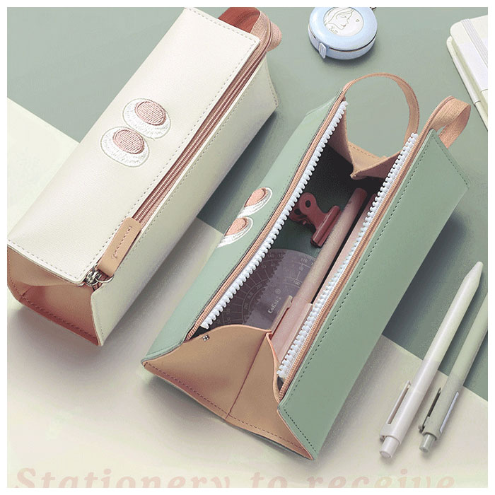 楽天市場 ペンケース 大容量 通販 おしゃれ 高校生 女子 合皮 フェイクレザー 白 大きめ かわいい 可愛い モンスター 筆箱 ペンポーチ ふで箱 プレゼント 文房具 中学生 Backyard Family ママタウン