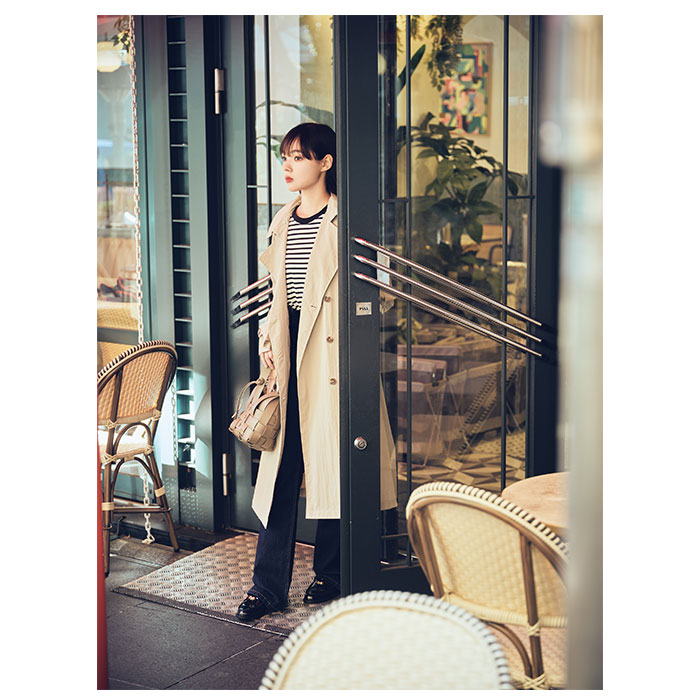 レインコート レディース 春 アウター トレンチコート スプリングコート Because コート ブランド