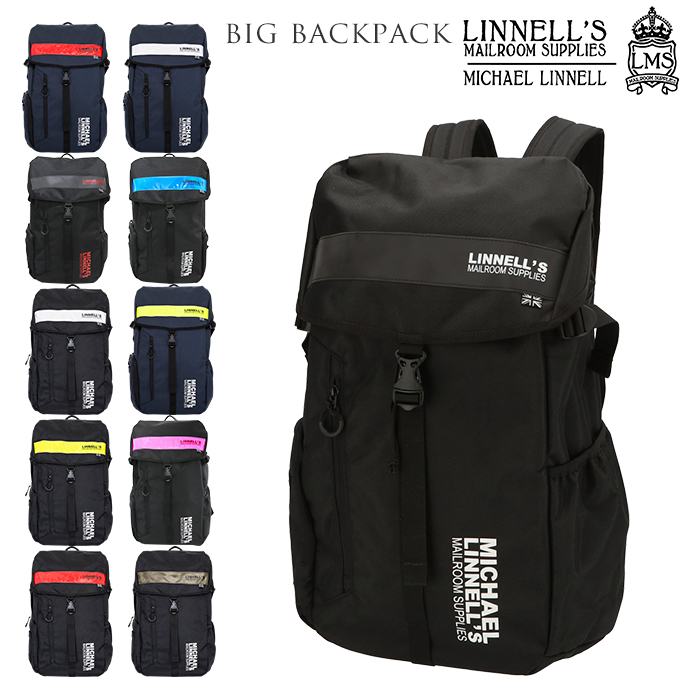 楽天市場 リュック メンズ 大容量 通販 ブランド Michael Linnell マイケルリンネル Big Backpack ビッグバックパック 30l 大学生 社会人 リュックサック レディース 男女兼用 黒 ブラック 通学 通勤 シンプル ロゴ おしゃれ かわいい リフレクター 反射 ノートpc