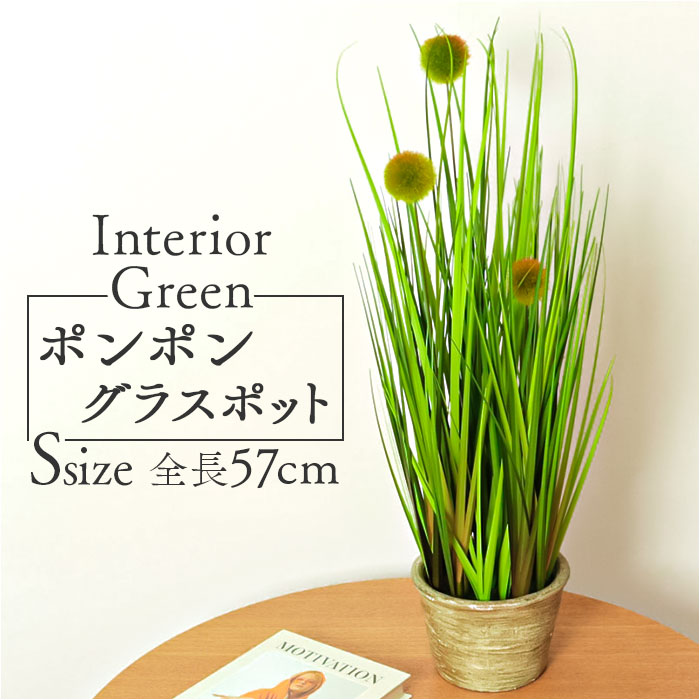 楽天市場】【取寄品】 フェイクグリーン 光触媒 ポンポングラス 120cm
