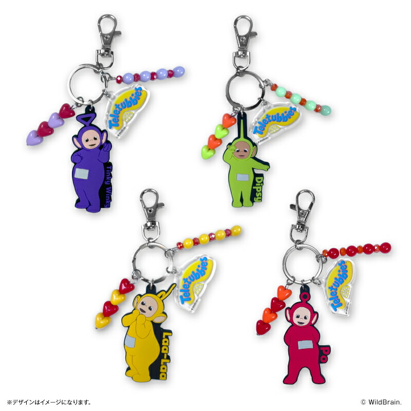 Tele キーホルダー アクリル Teletubbies テレタビーズ ラメ入りアクリルキーホルダー Key