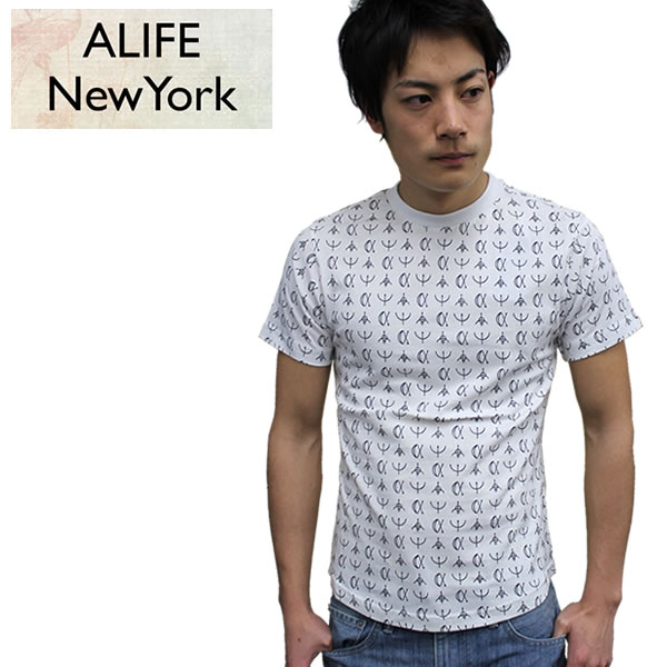 楽天市場 Alife エーライフ 半袖tシャツ Theme All Over Tee 総柄 白 ホワイト 無地 ロゴ プリント トップス ストリート系ファッション メンズ レディース 薄手あす楽 即日発送 夏 Badass