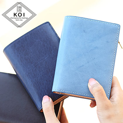 【KOI限定特典付き】 バギーポート 財布 メンズ 二つ折り 本革 KOI 藍染め 牛革 KOI INDIGO DYE SMOOTH コーアイ ウォレット 折財布 BAGGY PORT ZYS-096 WS 13,838円