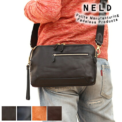 【選んでもらえる特典付き】 ネルド NELD ショルダーバッグ クラッチバッグ ミル MILL ショルダー フルタンニンレザー メンズ レディース BN310 WS｜バッグのロワール