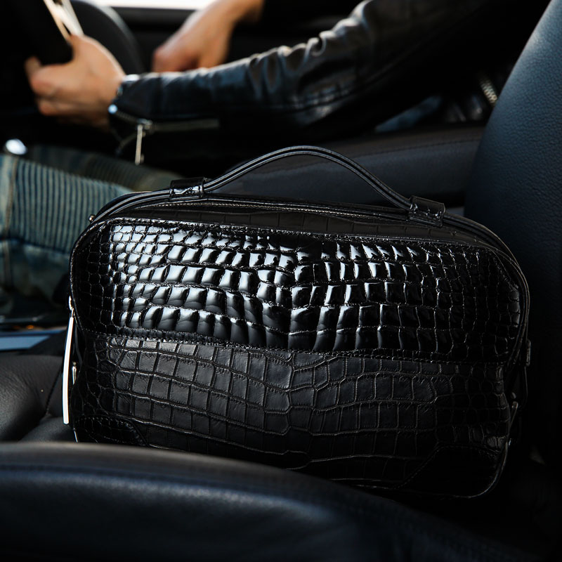 【池田芸術】運転の“茶飲み友だち”に窮まりのオールクロコダイル御出座し。All Crocodile BuddyBostonBag B.B.B. （オールクロコダイル 上半身ボストンバッグ） 【次回さし出し日7月30日頃】