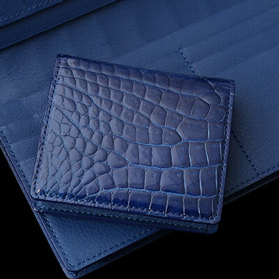 クロコダイル 釣り銭入れ コインケース メンズ【池田芸術】Crocodile Coin Case クロコダイル ホールカットコインケース ワニ革 艶あり 紫綬褒章受章 【次回さし出し日7月30日頃】