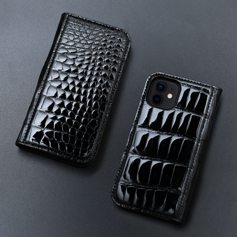 【池田芸術】「本物目標にする」の方へ贈る、御前上等クロコダイルiPhone容れもの〈iPhone 12 ～ 15 / 12 Pro ～ 16 Pro遣りくち〉【次回さし出し日7月30日頃】
