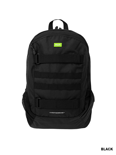 限定品】 HUF ハフ バックパック 24L カバン リュック ブラック グリーン ダブルコンパートメント ラバーパッチ MISSION  BACKPACK -2.COLOR- rusaassamemagazine.com