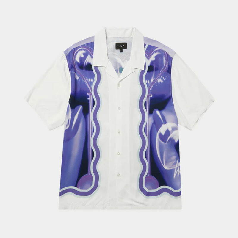 楽天市場】HUF ハフ ABSTRACT KNITED SHIRT 2色 M 半袖シャツ
