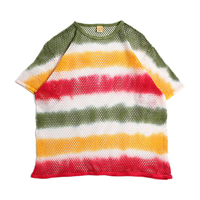 スペシャルワン SPECIAL 1 網シャツ トップス Tシャツ メッシュ 半袖 レゲエ アミシャツ MARINA TEE BORDER TIEDYE メンズ M-XLサイズ マルチカラー|E.S.P.