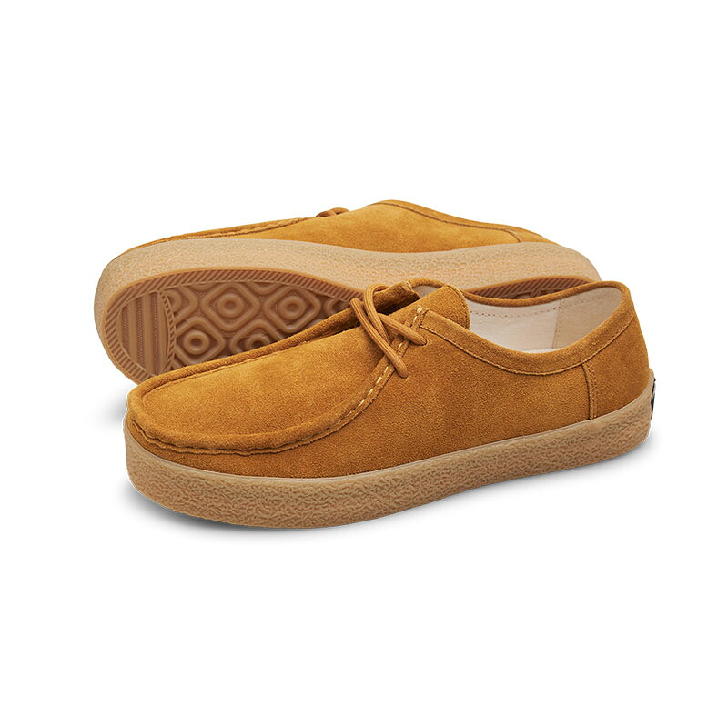 挙げ句のはて たまり場 エービー LAST RESORT AB モカシンシューズ スウェード 靴 赤銅色 26糎-28糎 メンズ MOC LO SUEDE -BROWN/GUM- _FAIR_e