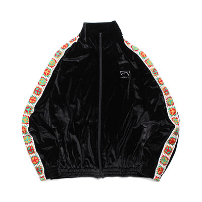 スクレップ SCREP ジャケット アウター ベロアジャケット ピースマークテープ RASTA PEACE VELOR JACKET メンズ ユニセックス L-XXL ブラック