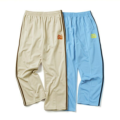 アイリーバイアイリーライフ IRIE by Irielife パンツ ボトムス トラックパンツ 刺繍 IRIE RASTAMAN TRACK PANTS メンズ M-XL ベージュ/サックスブルー
