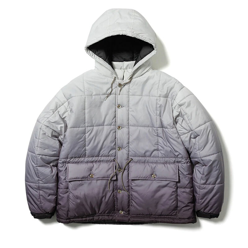 フラグスタフ F-LAGSTUF-F パフジャケット 中綿ジャケット アウター グレー Lサイズ メンズ GRADATION PUFF JACKET -GREY/BLACK- _FAIR_e｜E.S.P.