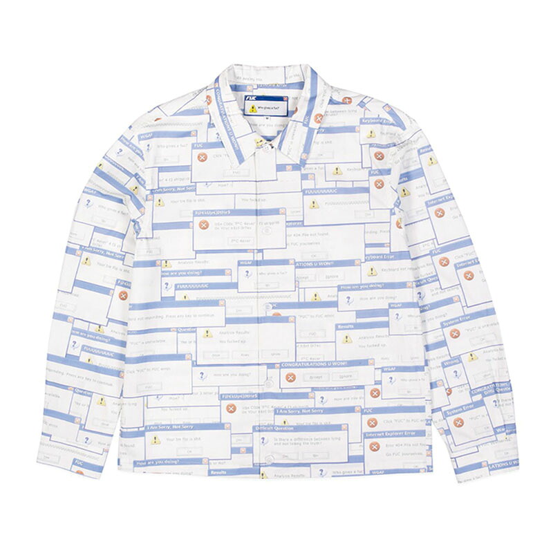 FUC(Fack Up Clothes) シャツ トップス ブラック M-XLサイズ メンズ FAT ERROR SHIRT -MULTI- _FAIR_e