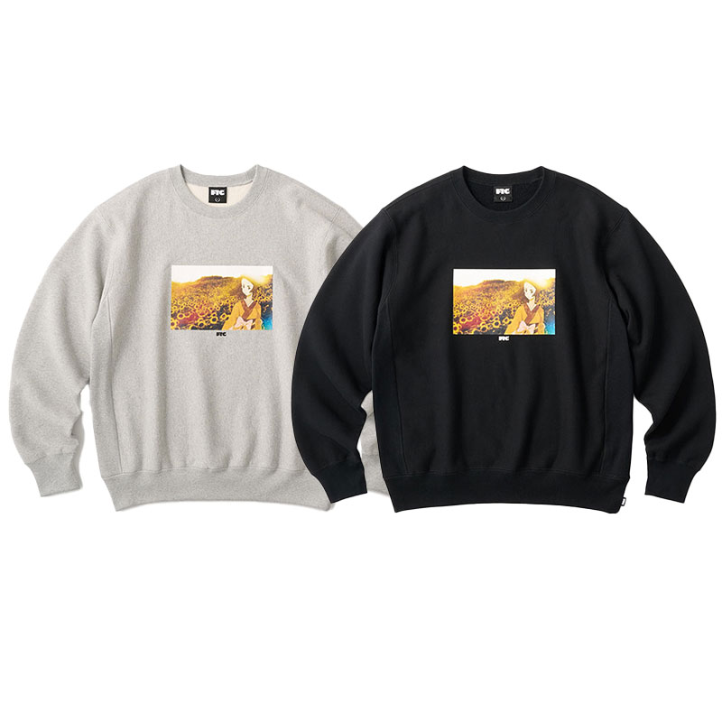 エフティーシー FTC サムライチャンプルー SAMURAI CHAMPLOO CAPSULE COLLECTION クルースウェット トレーナー トップス ブラック/グレー M-XLサイズ メンズ FTC×SAMURAI CHAMPLOO SUN FLOWER CREWNECK -2.COLOR-画像