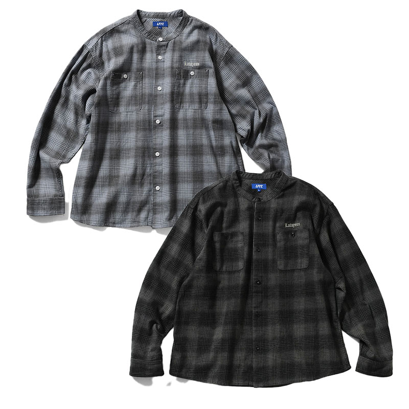 エルエフワイティー LFYT ラファイエット Lafayette シャツ トップス ブラック/グリーン M-Lサイズ メンズ NEP TWILL CHECK BAND COLLAR SHIRT -2.COLOR- _FAIR_e｜E.S.P. 9,948円
