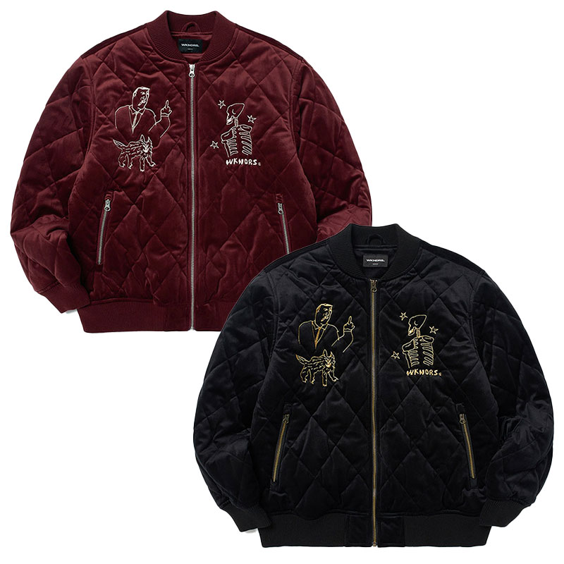 ウィーケンダーズ WKNDRS ジャケット アウター バーガンディー/ブラック M-Lサイズ メンズ TATTOO JACKET -2COLOR- _FAIR_e｜E.S.P.