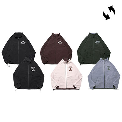 ドーナツフォーティーファイブ DONUTS 45 ジャケット ナイロン フリース リバーシブル SHELL FLEECE RV JACKET メンズ M-XL ブラック/ブラウン/オリーブ