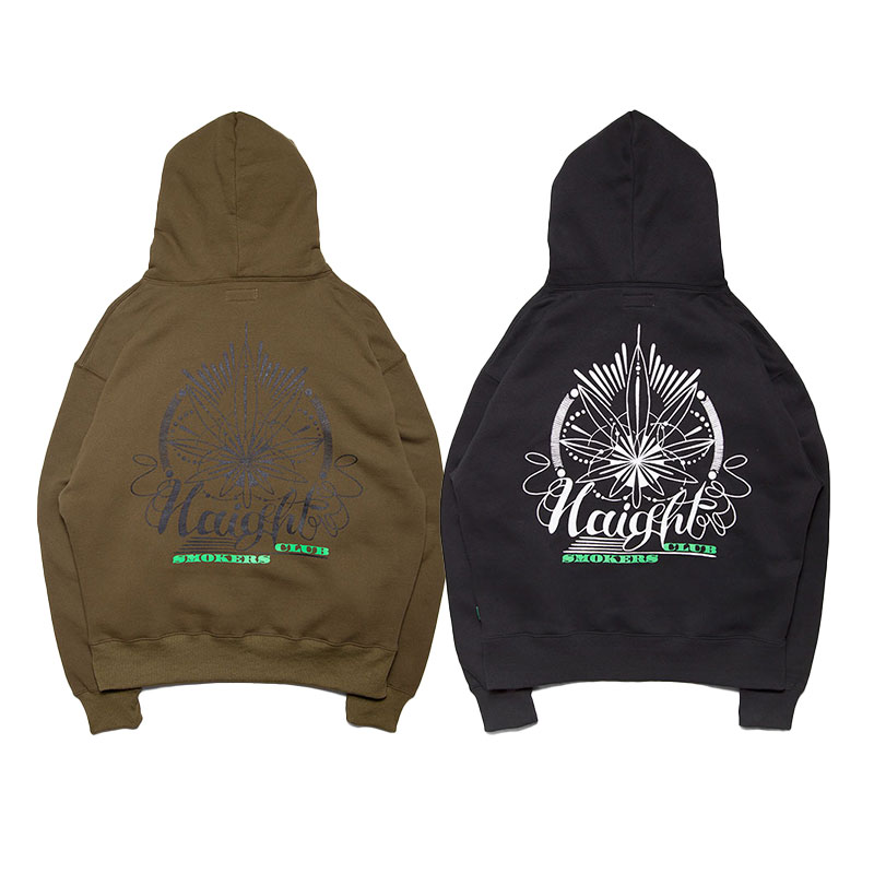 ヘイト HAIGHT フーディー パーカー プルオーバー トップス ブラック/モカ M-XLサイズ メンズ SMOKERS CLUB HOODIE ft.New School Art -2.COLOR- _FAIR_e｜E.S.P.
