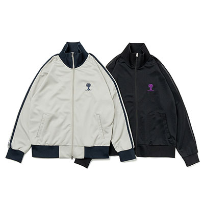 アイリーバイアイリーライフ IRIE by irielife トラックジャケット アウター 刺繍 ダブルジップ WEAR THE VIBES TRACK JACKET メンズ M-XL グレー/ブラック